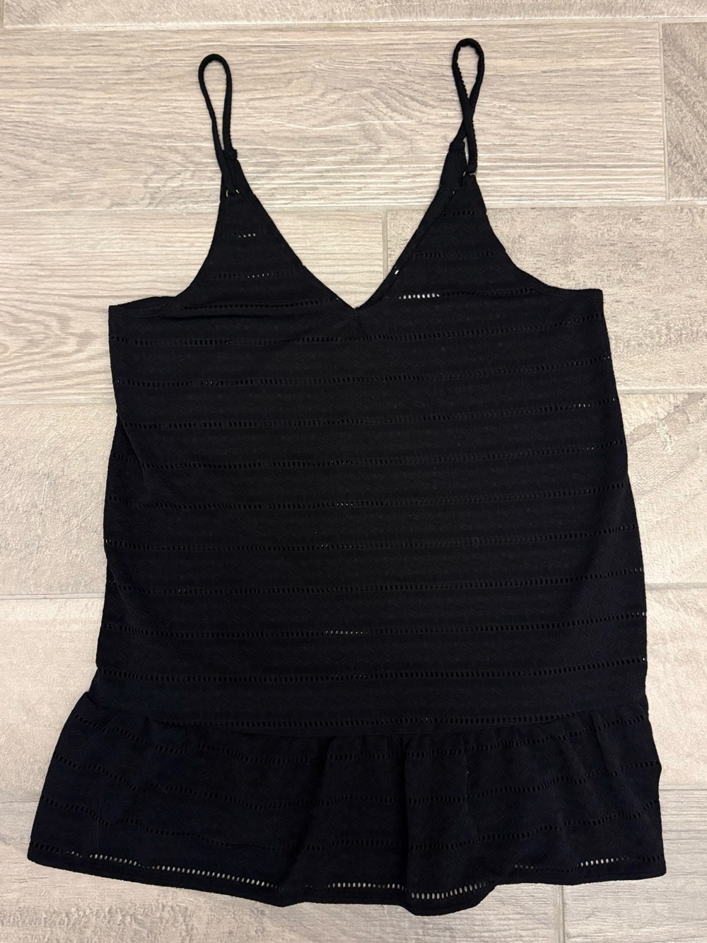Black Eyelet Swim Cover Up Dress Xhilaration Medium Beach Resort